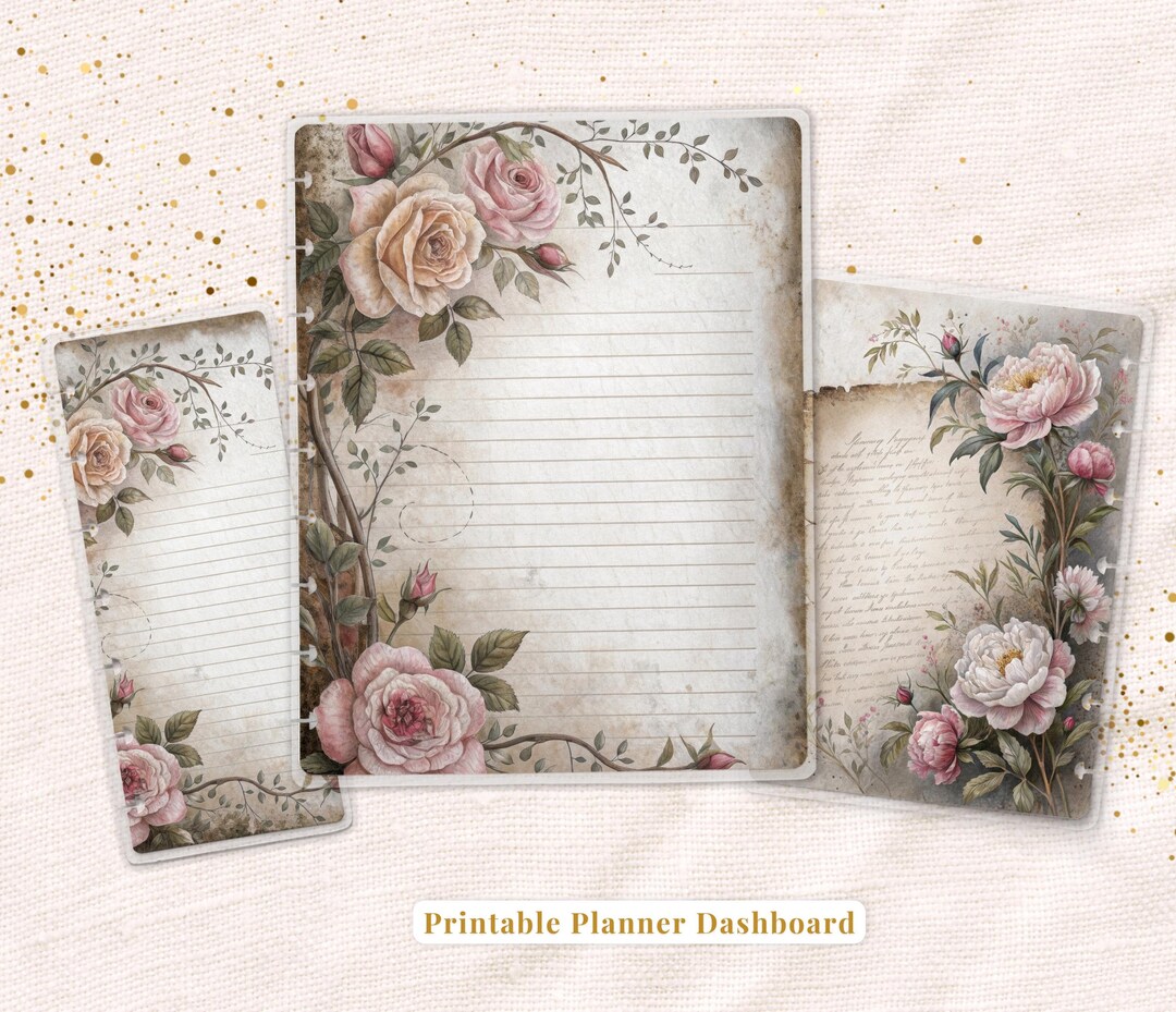 Printable Planner Dashboard | Happy Planner, TUL, A5, B6, Pocket ...