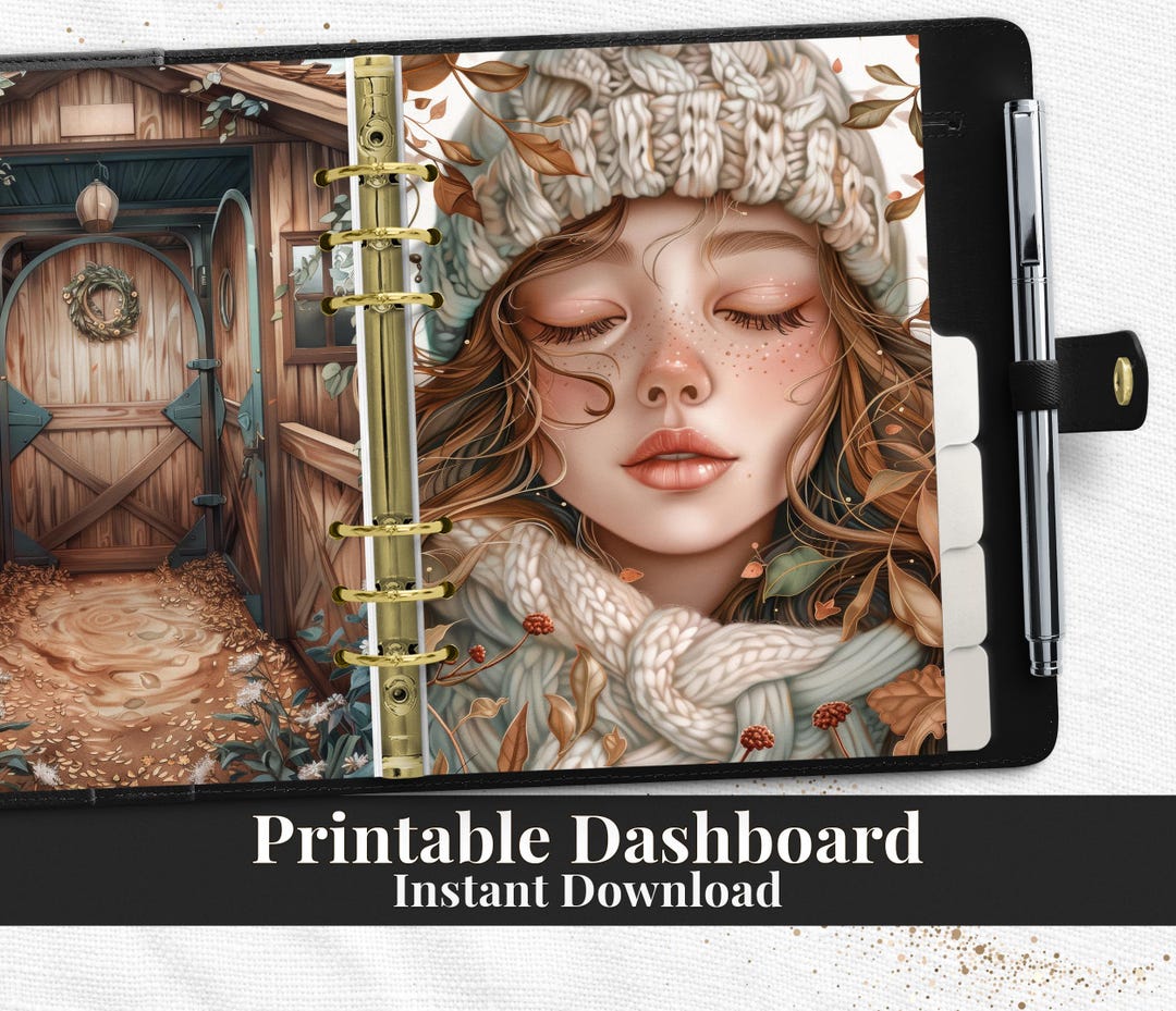 Cozy Portrait Planner Dashboard Divider PDF Digital Download Printable ...