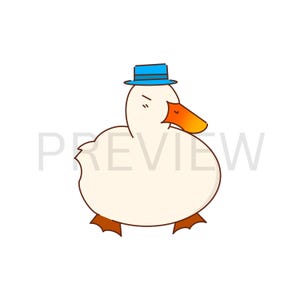 Funny Duck Stickers | 5 Cute PNGs | Digital Download for Planners, Journals, Messages