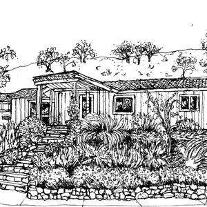 Custom Hand-drawn House Portrait – Pen and Ink Wall Art (5x7) - Etsy