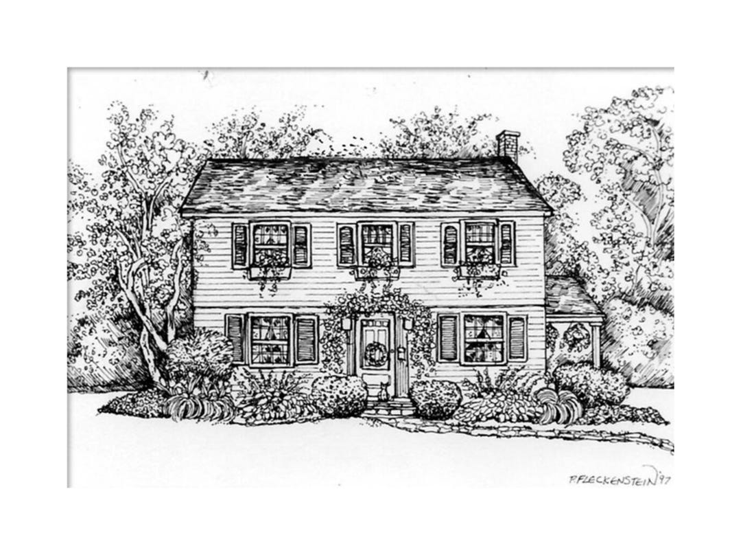 Custom House Portrait Pen and Ink , Detailed Hand-drawn Home ...