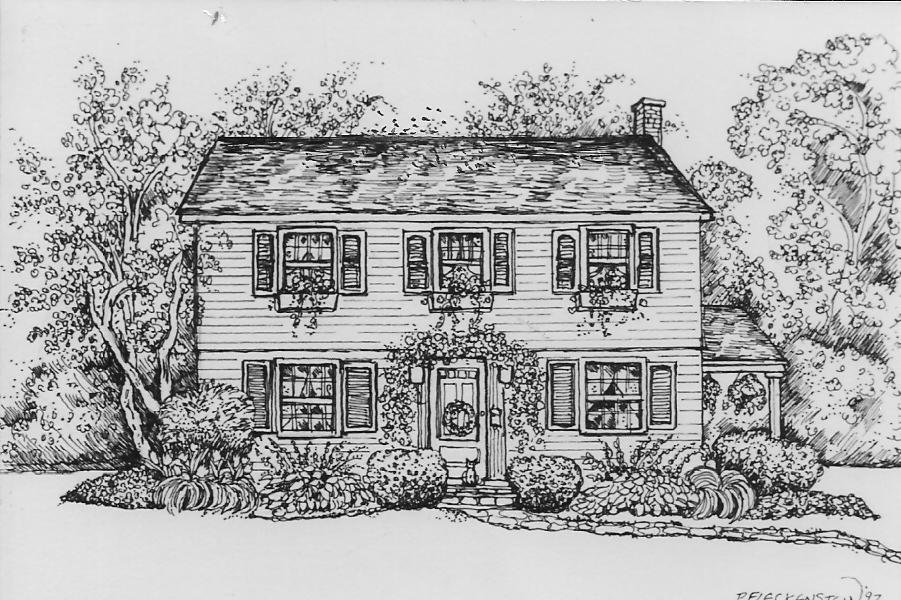 House Portrait Hand-drawn in Pen and Ink From Your Photo - Personalized ...