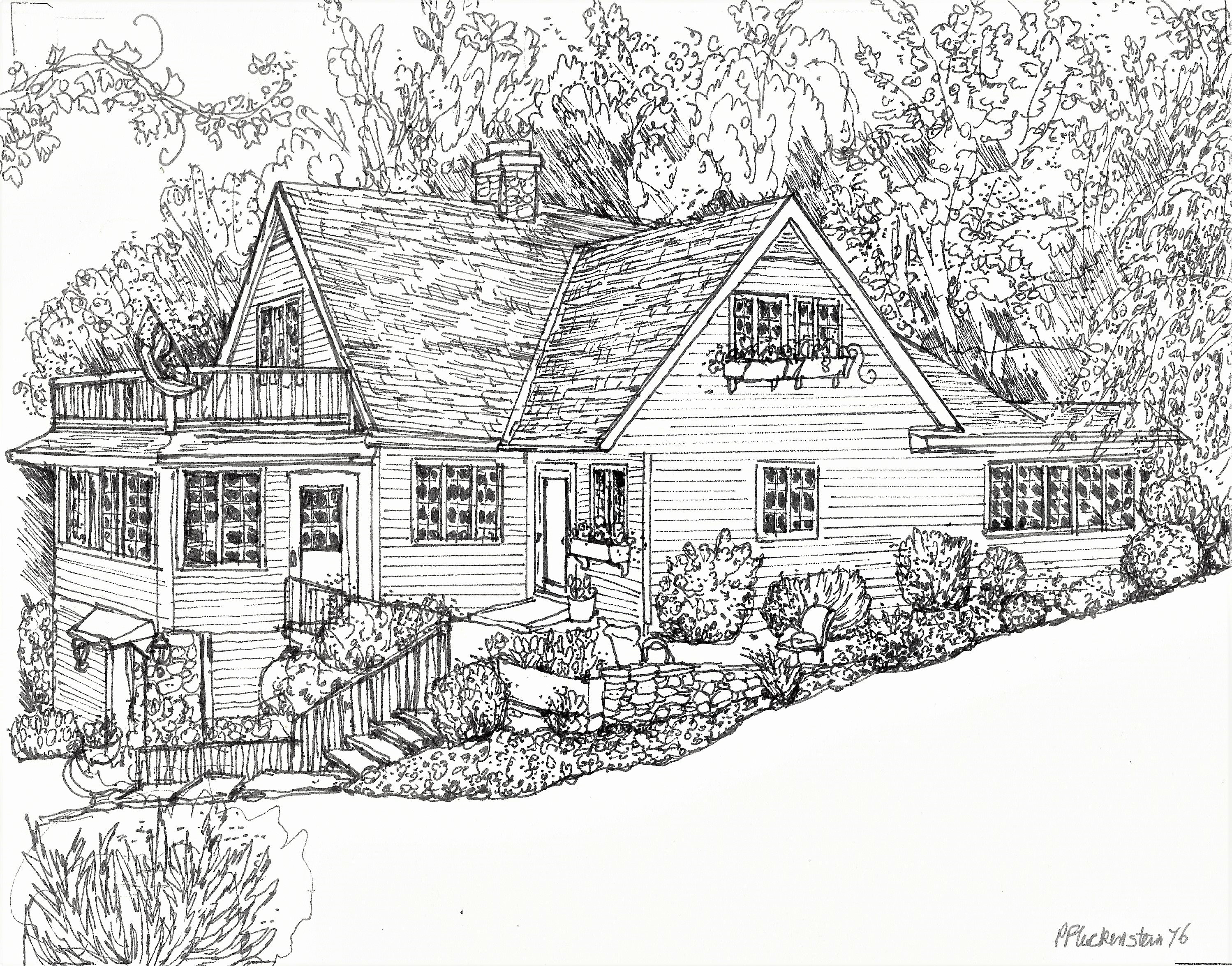Custom Watercolor House Portrait, Hand-drawn Pen and Ink - Etsy