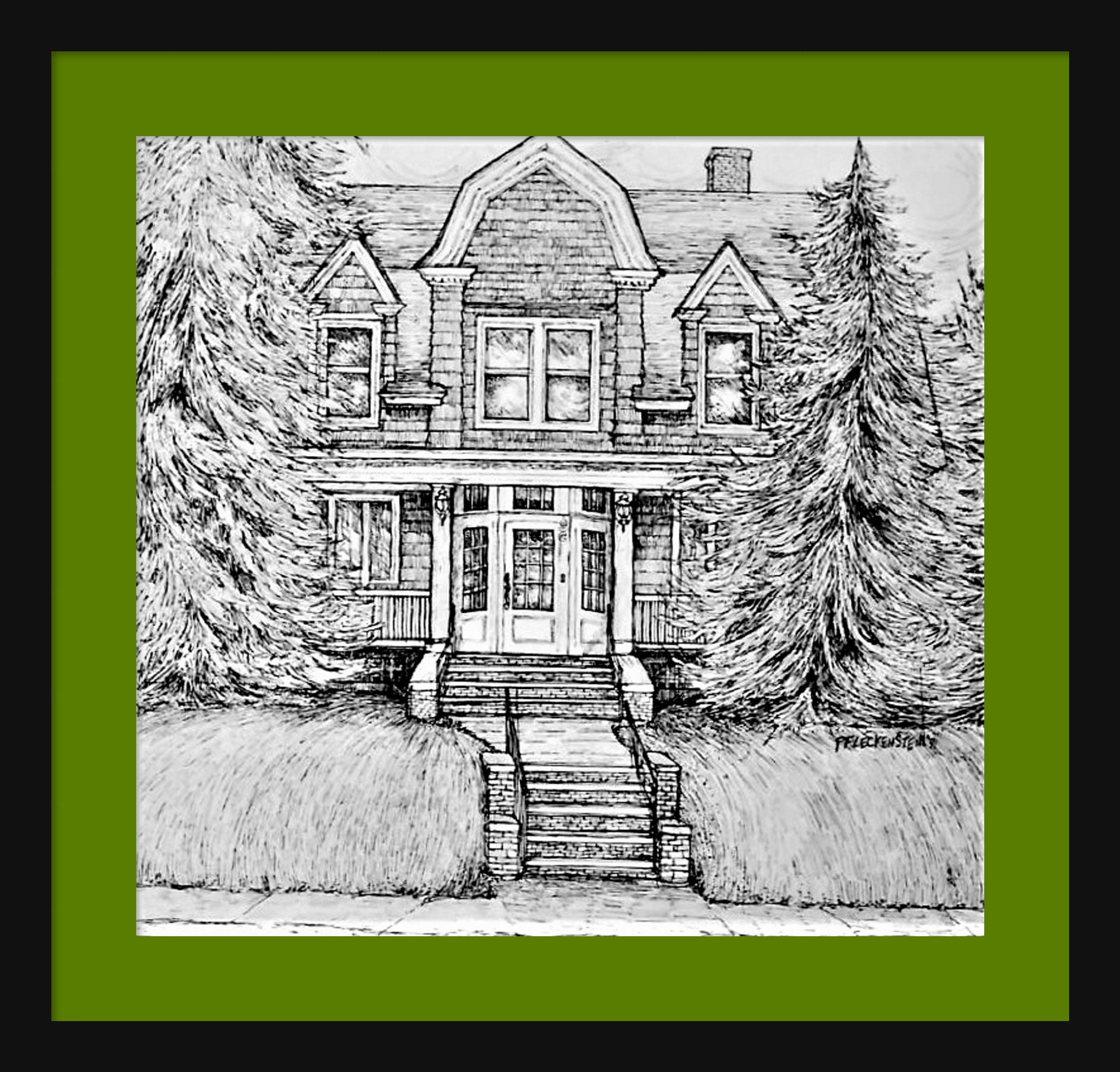 Custom Pen and Ink House Portrait, Original Home Drawing, Personalized ...