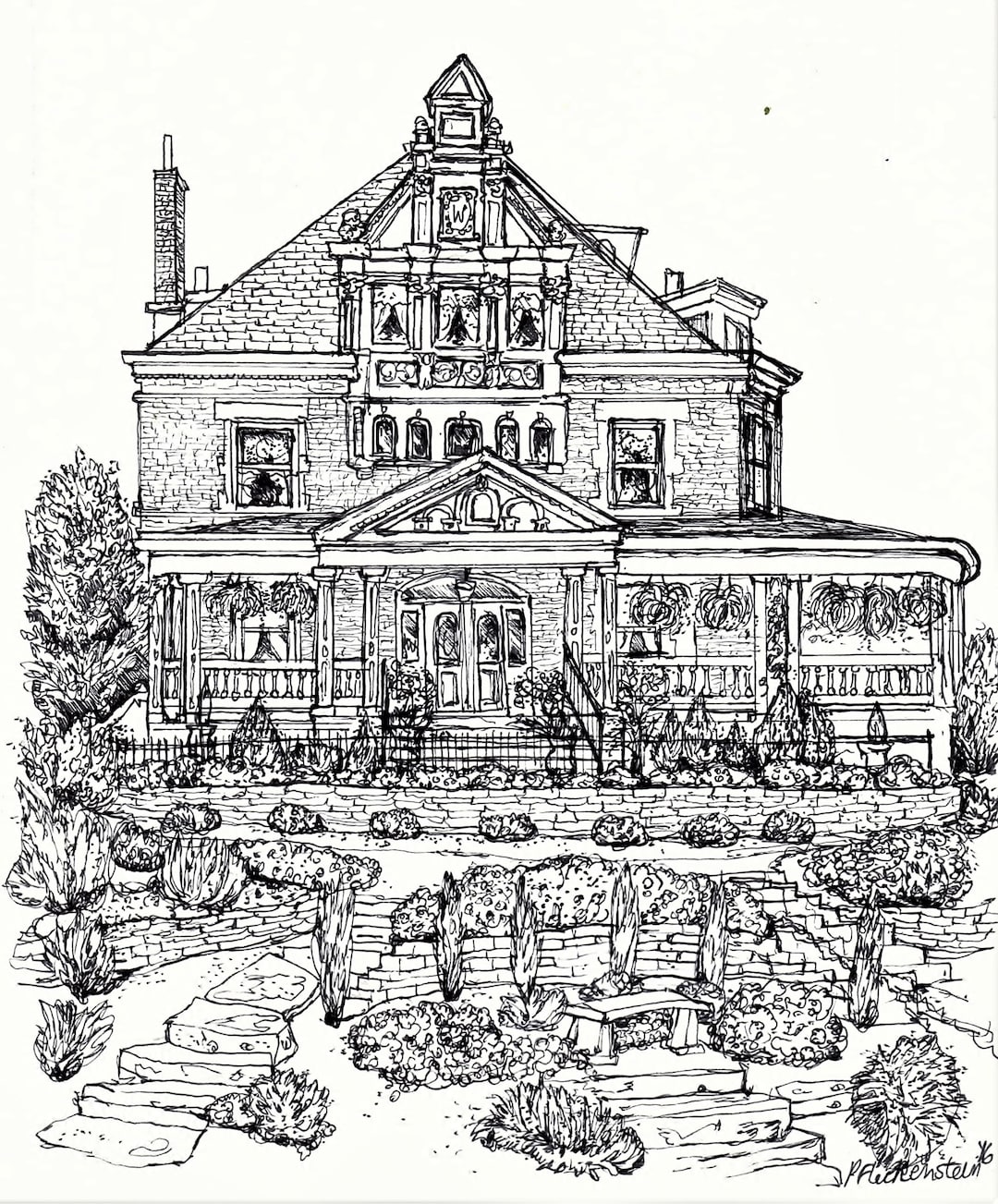 Custom Pen and Ink House Portrait – Hand-drawn Home Sketch, Realtor ...