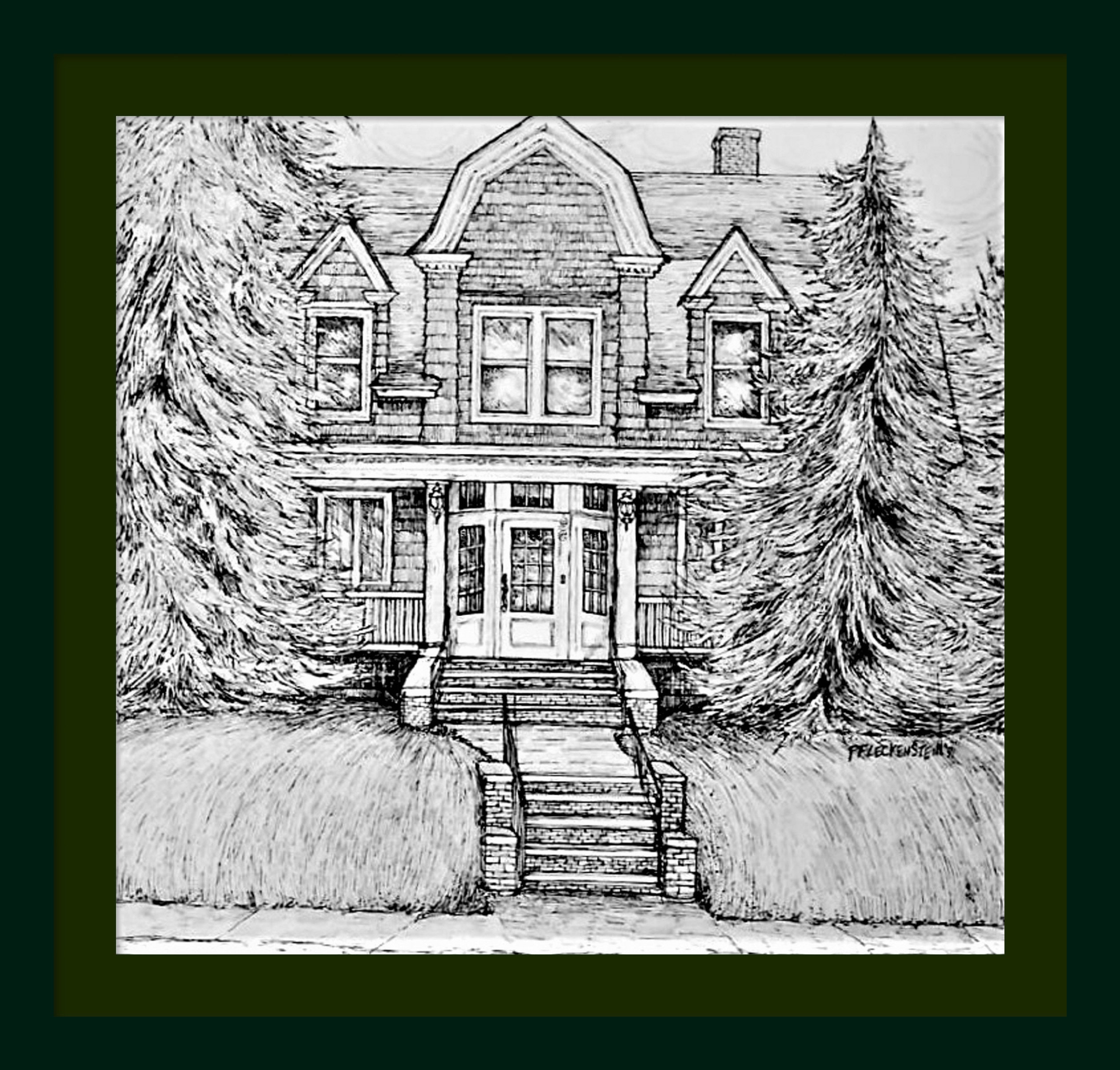 Custom Pen and Ink House Portrait, Original Home Drawing, Personalized ...