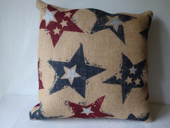 Burlap Patriotic Pillow July 40th Pillow Decorative Pillow Etsy Simple Burlap Star Decorative Pillow Burlap Patriotic Pillow July 40th Pillow Decorative Pillow Etsy Simple Burlap Star Decorative Pillow