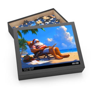 Papai Noel no Meio do Verão: Um Quebra-Cabeça Relaxante de Praia com Cartas de Crianças do Mundo Todo