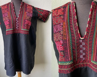 Exquisite Antique CrossStitch Hand Embroidered Hmong Hill Tribe Ethnic Blouse Top