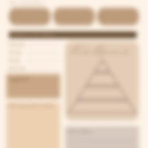 Dieetplanner: tracker, voedselpiramide, grafiek, dagboek, dagboek, dagelijks/wekelijks (melktheekleur) - pdf, JPG, link