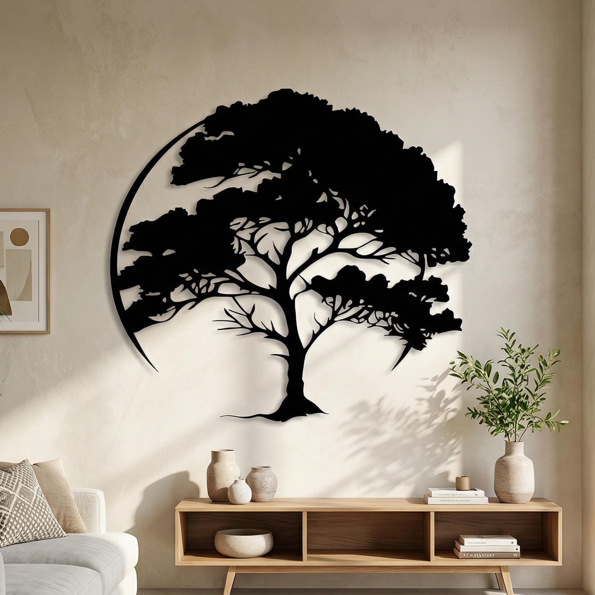 Metal Tree of Life Wall Art,modern Farmhouse Decor,bonsai Tree Decor ...