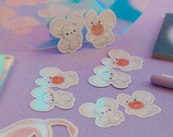 Pegatina Tandemaus • Vinilo de dúo de ratones Pokémon • Pegatina kawaii