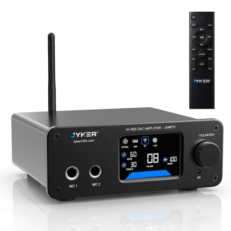 Hi-Fi DAC Home Audio Amplifier - Bluetooth 5.2 400W, 2 Channel Class D, TPA3116 - JAMP79 imagen 8