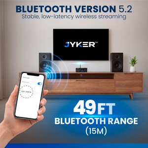 Hi-Fi DAC Home Audio Amplifier - Bluetooth 5.2 400W, 2 Channel Class D, TPA3116 - JAMP79 imagen 4