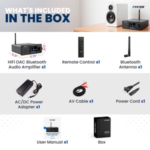 Hi-Fi DAC Home Audio Amplifier - Bluetooth 5.2 400W, 2 Channel Class D, TPA3116 - JAMP79 imagen 7