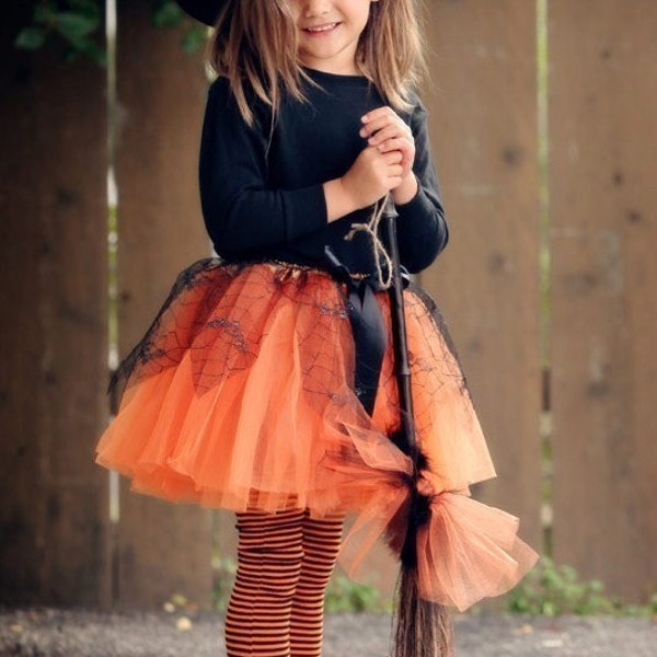 Halloween Costume - Orange Spiderweb Witch