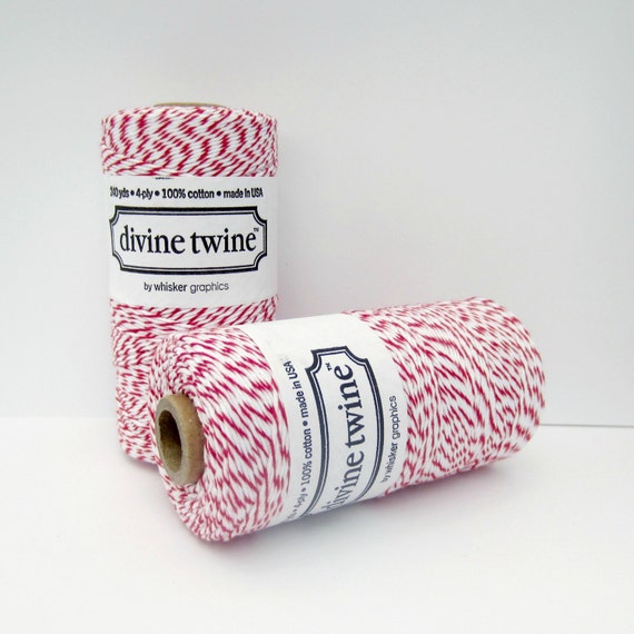 20 Yards • Divine Twine • Baker/'s Twine//String • 4-Ply • 100/% Cotton • Cherry