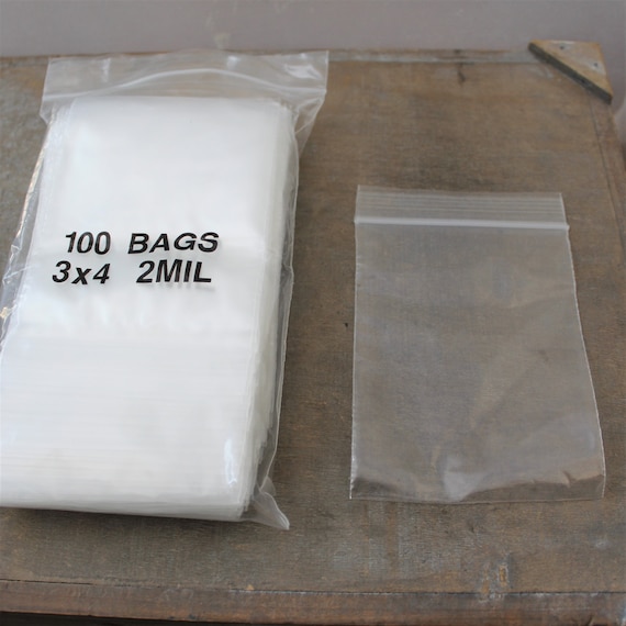 3 x 3 - 2 Mil Blue ZipLock Colored Poly Bags