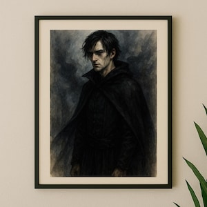 Impression d&#39;art Zane, décoration murale fantastique de Mistborn, illustration de Brandon Sanderson, oeuvre d&#39;art fantastique de mauvaise humeur, cadeau de livre de Mistborn