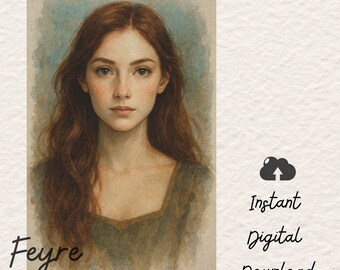 フェイリー・アーケロンのアート、ACOTARの水彩画、茨と薔薇の宮廷、ファンタジーブック風ウォールアート、デジタルダウンロード