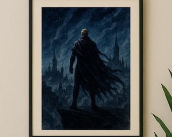 Kelsier Mistborn Art Print, Fantasy Wall Decor, Digital Illustration A4, Bookish Wall Art, Digital Download