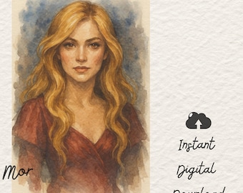 Morrigan Art Print, Night Court Inner Circle, ACOTAR Fantasy Wall Art, Bookish Decor, Digital Download, Sarah J. Maas Fan Art