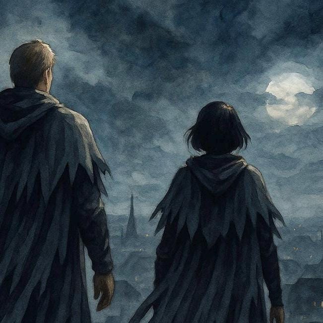 Vin and Kelsier Art Print, Mistborn Wall Art, Brandon Sanderson Fan ...