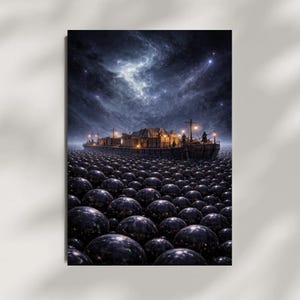 Hadesmar Ship Art Printable, Epic Fantasy Voyage Storm Sea Decor, Stormlight Archive Fan Art (Digital Download)