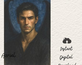 Azriel Art Print, Night Court Spymaster, ACOTAR Fantasy Wall Art, Bookish Decor, Digital Download, Sarah J. Maas Fan Art