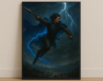 Stormlight archive poster, Kaladin  Stormblessed Printable Art , Wall Art , Fantasy Character , Brandon Sanderson Fan Gift