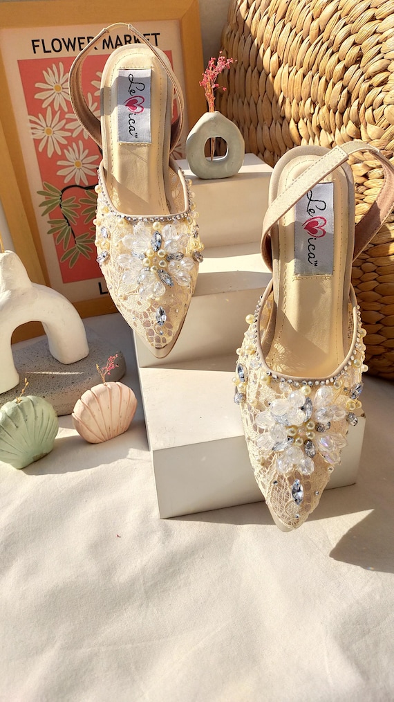 Zapatos de boda con plataforma de cristal, zapatos de novia