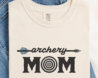 Comfort Colors Archery Mom Shirt, Mama Archer Tee, Archery Mom Gift, Arrow and Target Tshirt for Moms, Mothers Archery Lover T-Shirt