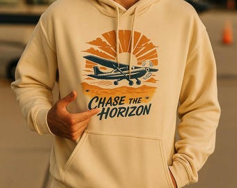 Chase the Horizon – Desert Sunset Flight Hoodie | Aviation Apparel for Pilots & Travelers