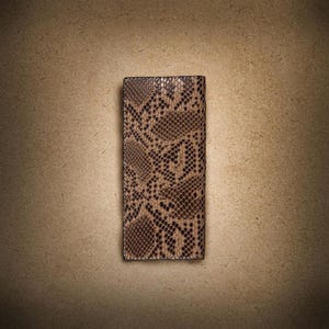 Nieuwe op maat gemaakte originele rundleren portemonnees Python Skin