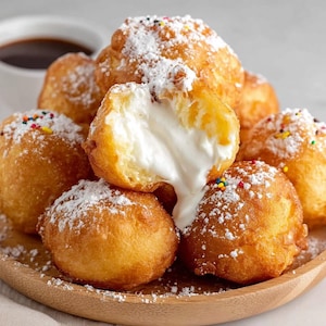 Może przedstawiać: Zestaw trzech ceramicznych kubków z nakrapianym, kremowym szkliwem. Każdy kubek ma inny ręcznie malowany wzór: niebiesko-zielony liść, żółty kwiat i czerwona jagoda. Kubki mają prosty, nowoczesny design.