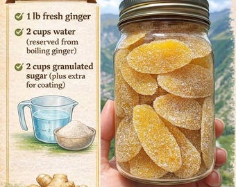 Candied Ginger (Crystallized Ginger) – Sweet & Spicy Homemade Candy