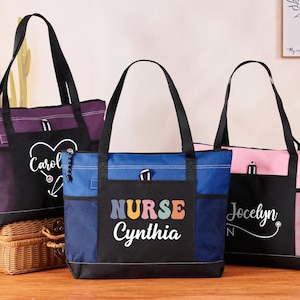 Personalisierte Krankenschwester Geschenk Tote, Geschenke für Krankenschwester Canvas Einkaufstasche Krankenschwester Abschlussgeschenk, neue Krankenschwester Geschenk, Krankenschwester Abschlussgeschenk, Krankenschwester Studenten Tasche