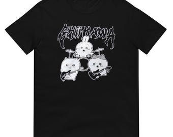 Metal Chiikawa Shirt, Soft Graphic Tee with Cute Metal Design, Casual Wear for Fans, Perfect Gift for Anime & Kawaii Lovers