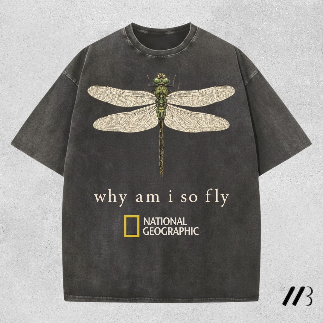 Vintage National Geographic Dragonfly Shirt, Why Am I so Fly Tee, Retro ...