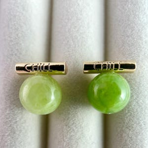 Natürliche Peridot August Geburtsstein Ohrringe - 18K Vergoldete Chill Ohrstecker - Handgefertigte Edelstein Ohrringe - Sinnvolles Geschenk für Sie oder Ihn
