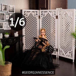 DIY Screen Divider  1/6 Scale Dollhouse Furniture | Miniature Furniture for BJD, Blythe, Fashion Doll Room Decor