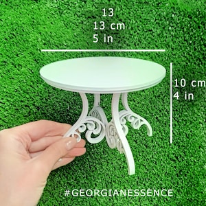 1:6 Scale Miniature Table Dollhouse Furniture Kit | DIY Wooden Doll Table for Blythe, BJD, Fashion Doll Room & Roombox