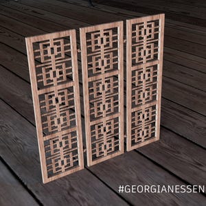 DIY Screen 1/6 Scale Furniture | Miniature Dollhouse Furniture Kit | Doll Room Divider for BJD, Blythe, Fashion Doll