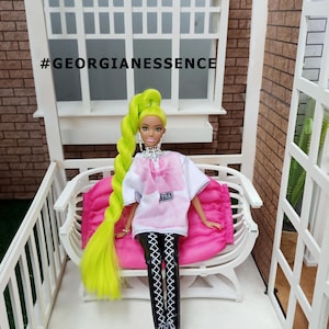 DIY Garden Sofa 1/6 Scale Dollhouse Furniture Kit | Miniature Couch for BJD Doll, Blythe, Fashion Doll Room & Roombox