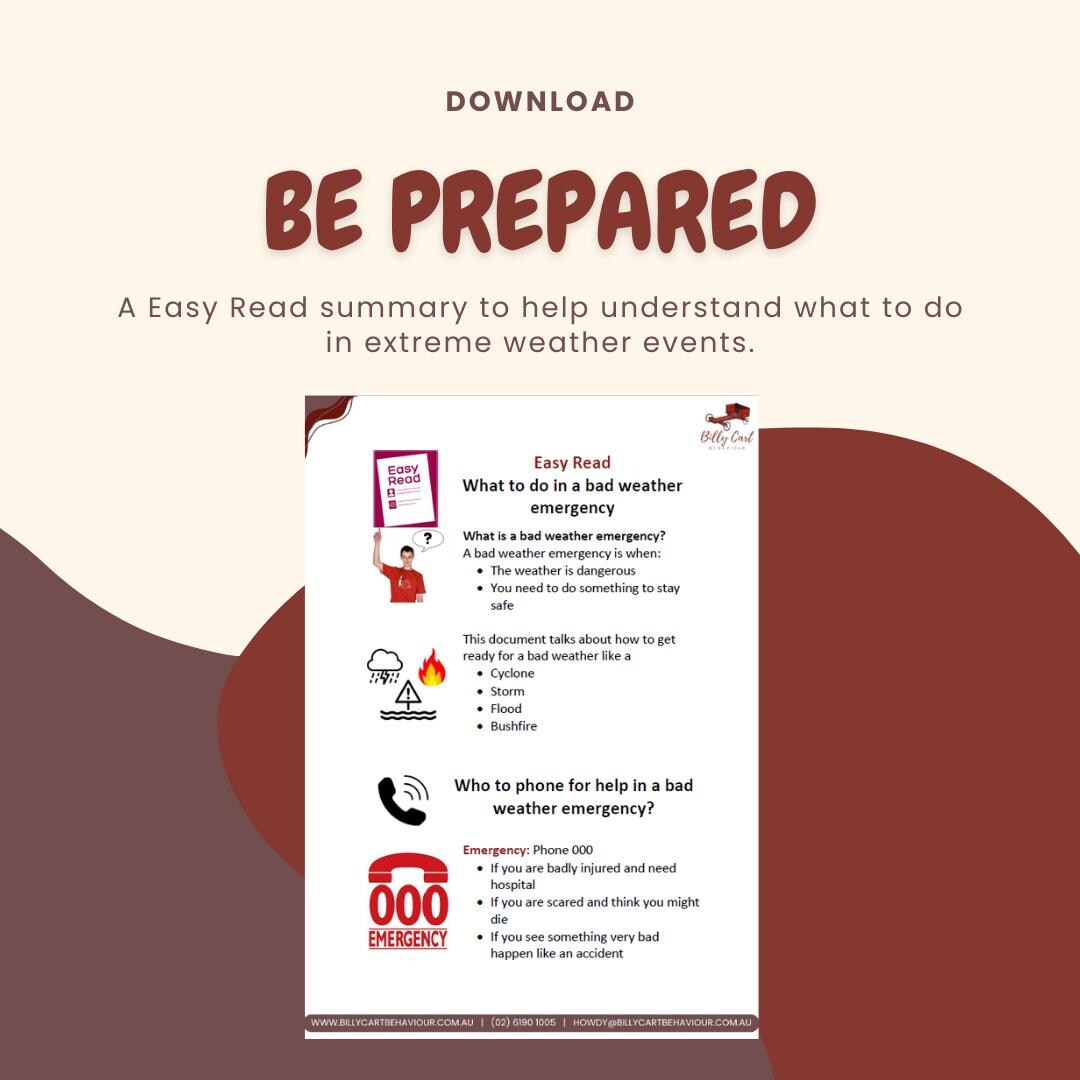 Easy Read - What to Do in a Bad Weather Emergency - Etsy