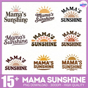 15+ Mama Sunshine PNG Bündel Erste Reise um die Sonne Png Herz Mama Png Muttertagsgeschenk Sie ist Mama Png Niedliche Mama Png