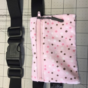 Kids Insulin Pump/Dexcom Waist Pack-Pretty Pink Dots!
