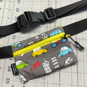 Kids Insulin Pump/Dexcom Waist Pack- City Cars Pattern!