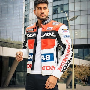 ライダースジャケット　HONDA REPSOLレプリカ Honda Repsol Team Racer Jacket