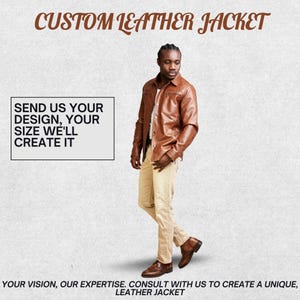 Custom Leather Jacket | Send Your Design & We’ll Handcraft It – Personalized, Made-to-Order Gift for Him and Her